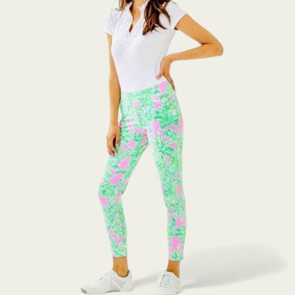 LILLY PULITZER Luxletic 28" UPF 50+ High Rise Weekender Leggings Size 4 NEW - Picture 1 of 16